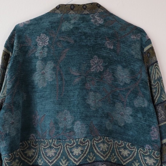 SOLD xx Vintage Sag Harbor Tapestry Button Up Coat - Picture 8 of 8
